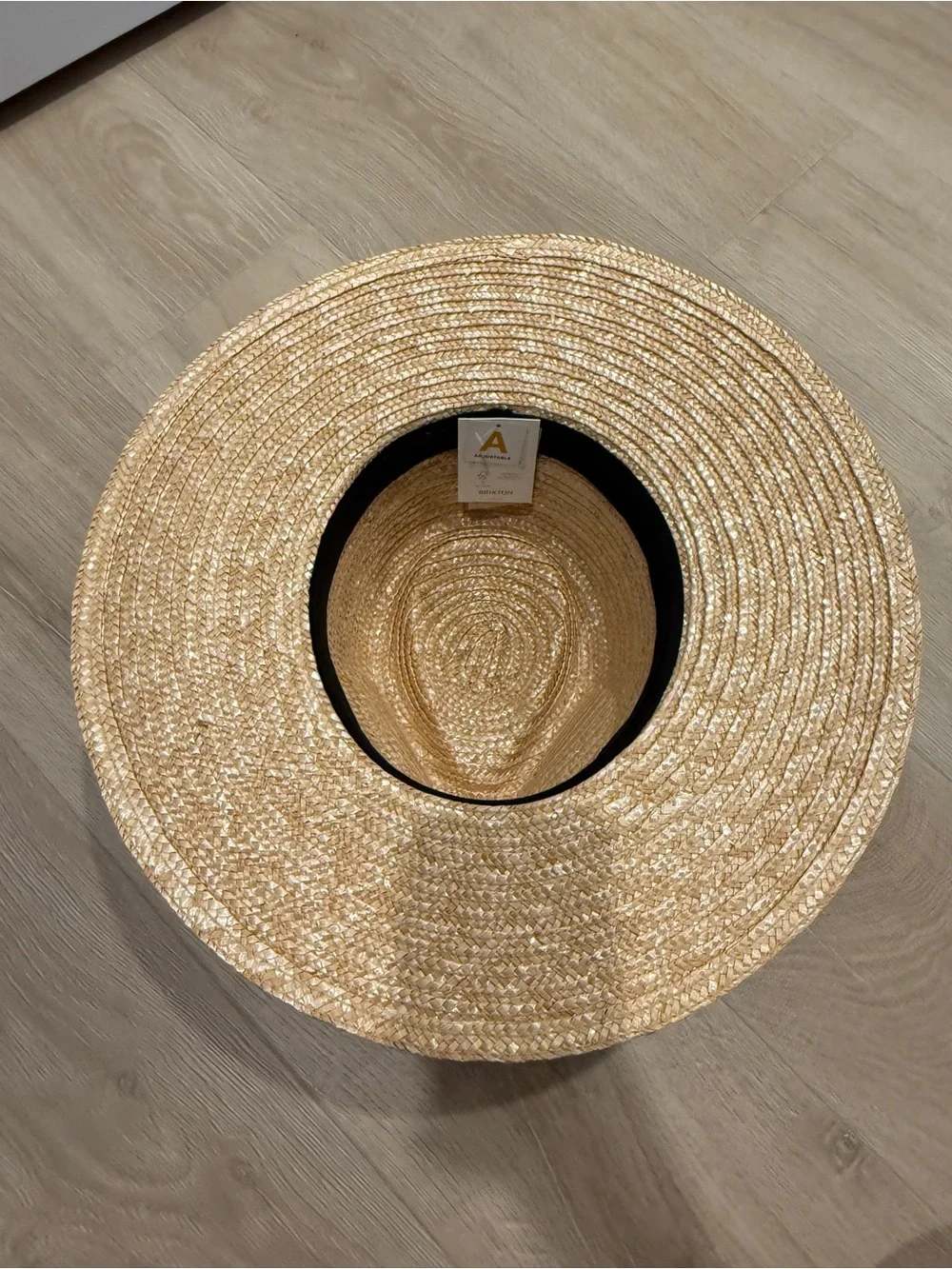 BRIXTON CLASSICS JOANNA HAT Unbranded Natural Straw Panama Hat with Black Band